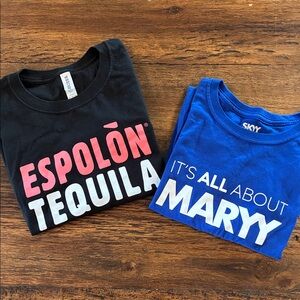 Jerzees Black and Blue Graphic Tees